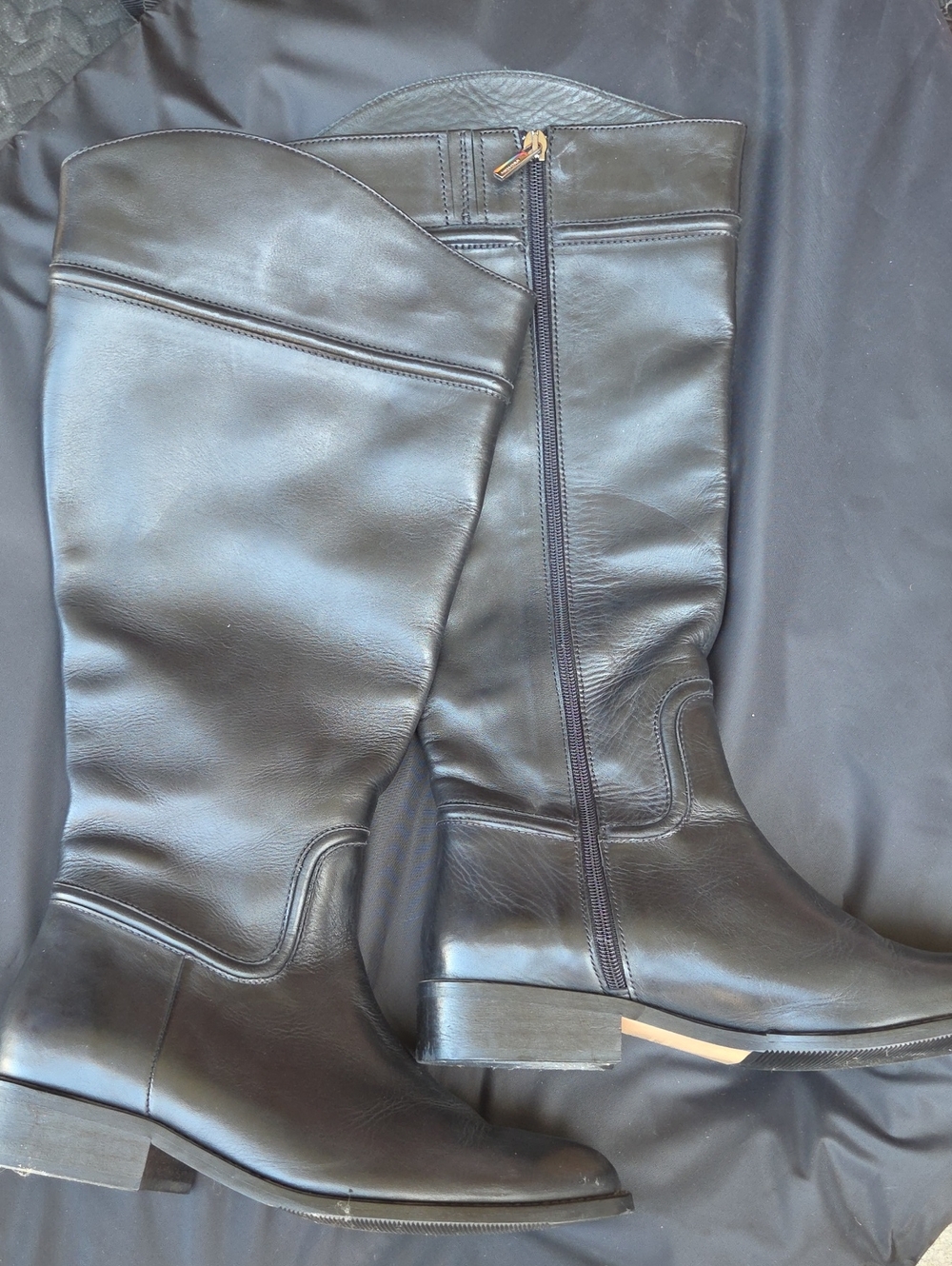 Marina Rinaldi Black Over-the-Knee Leather Boots